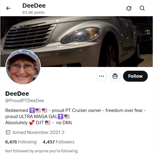 Real account with connected profile elements